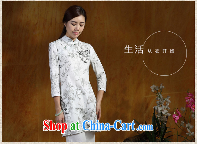 Mr Tang, Id al-Fitr improved cheongsam shirt, 2015 New Spring Summer, served National wind cotton the female white XL pictures, price, brand platters! Elections are good character, the national distribution, so why buy now enjoy more preferential! Health