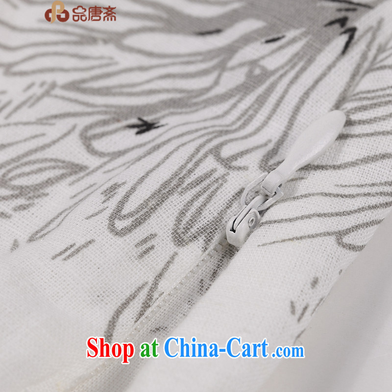Mr Tang, Id al-Fitr improved cheongsam shirt, 2015 new spring and summer with Han-ethnic wind cotton the female white XL, Tang id al-Fitr, shopping on the Internet