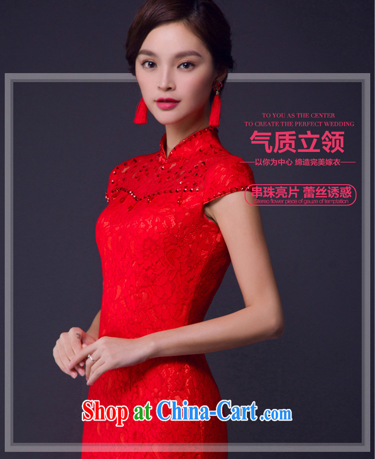 2015 new dresses spring and summer short, new wedding toast clothing lace Openwork breathable red wedding dress red XL pictures, price, brand platters! Elections are good character, the national distribution, so why buy now enjoy more preferential! Health
