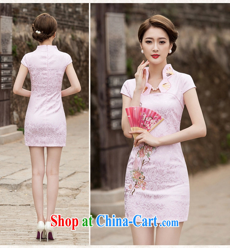 The unfinished summer 2015 new women with stylish improved cheongsam dress graphics thin beauty cheongsam dress C C 518 1122 apricot XL pictures, price, brand platters! Elections are good character, the national distribution, so why buy now enjoy more preferential! Health