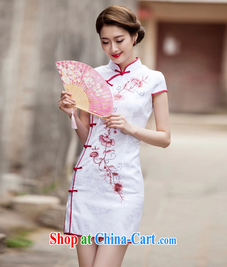 The unfinished summer 2015 new, improved retro style short, cultivating daily cheongsam dress C C 518 1124 pink L pictures, price, brand platters! Elections are good character, the national distribution, so why buy now enjoy more preferential! Health