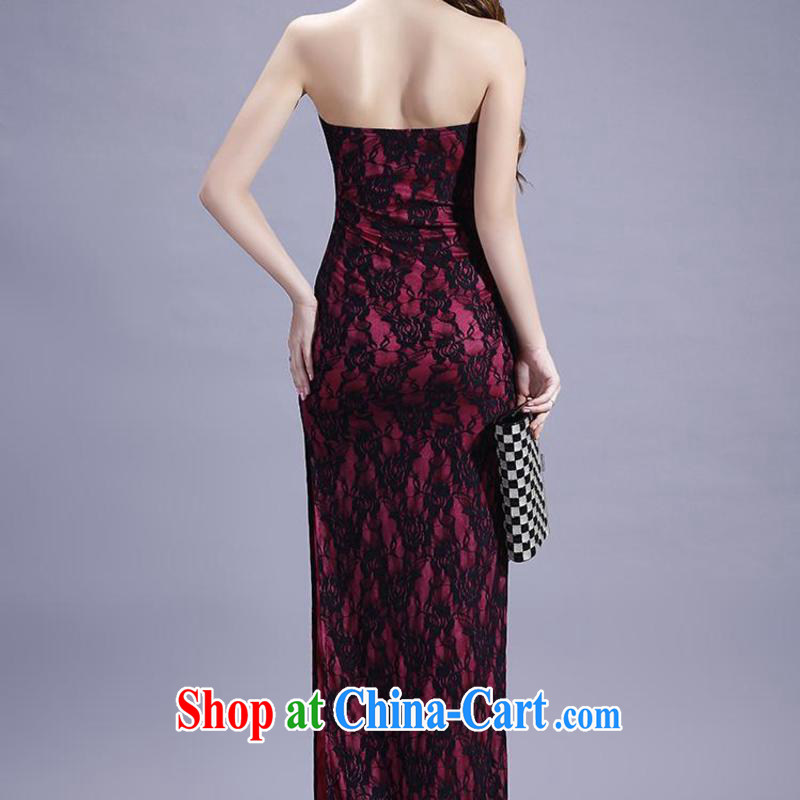 Leading edge is not the central 2015 New on the truck night dresses long, antique roses embroidery back exposed dresses T C 401 807 royal blue, code, edge is not central, shopping on the Internet