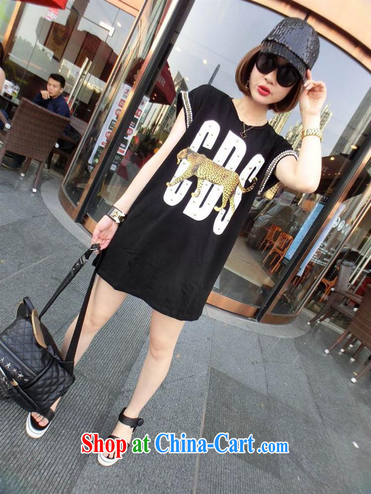 Ya-ting store 2015 new summer and Leisure 100 ground the pearl long T-shirt black L pictures, price, brand platters! Elections are good character, the national distribution, so why buy now enjoy more preferential! Health