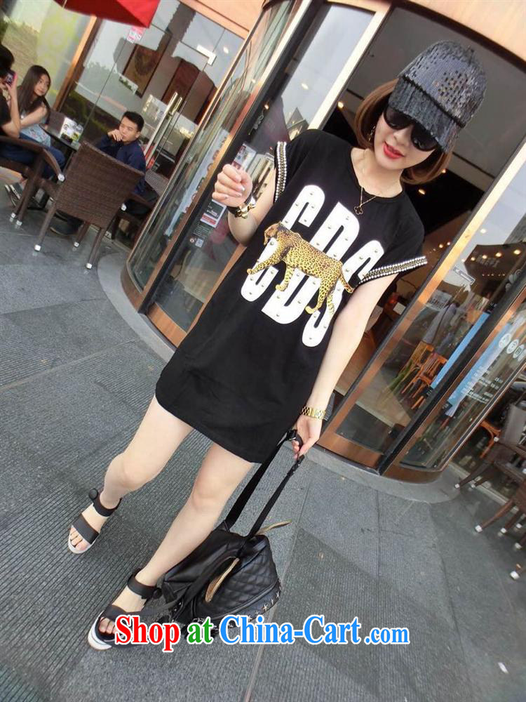 Ya-ting store 2015 new summer and Leisure 100 ground the pearl long T-shirt black L pictures, price, brand platters! Elections are good character, the national distribution, so why buy now enjoy more preferential! Health