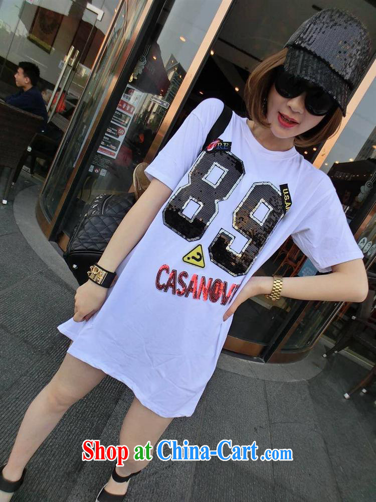 Ya-ting store 2015 new summer heavy industry, digital long T-shirt white L pictures, price, brand platters! Elections are good character, the national distribution, so why buy now enjoy more preferential! Health