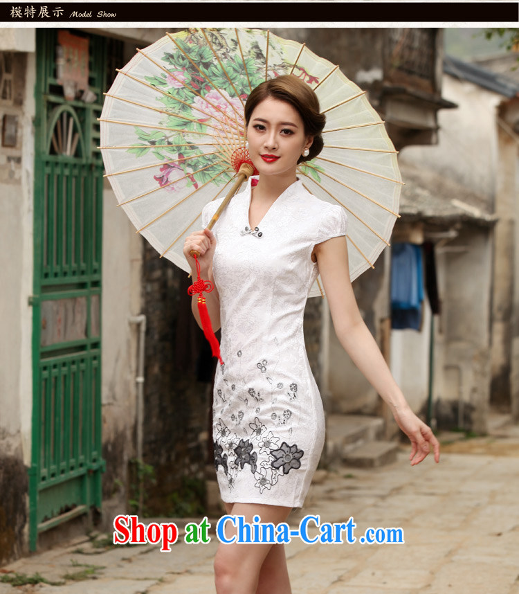 The unfinished summer 2015 new women with stylish retro short cheongsam dress C C 518 1120 pink XL pictures, price, brand platters! Elections are good character, the national distribution, so why buy now enjoy more preferential! Health