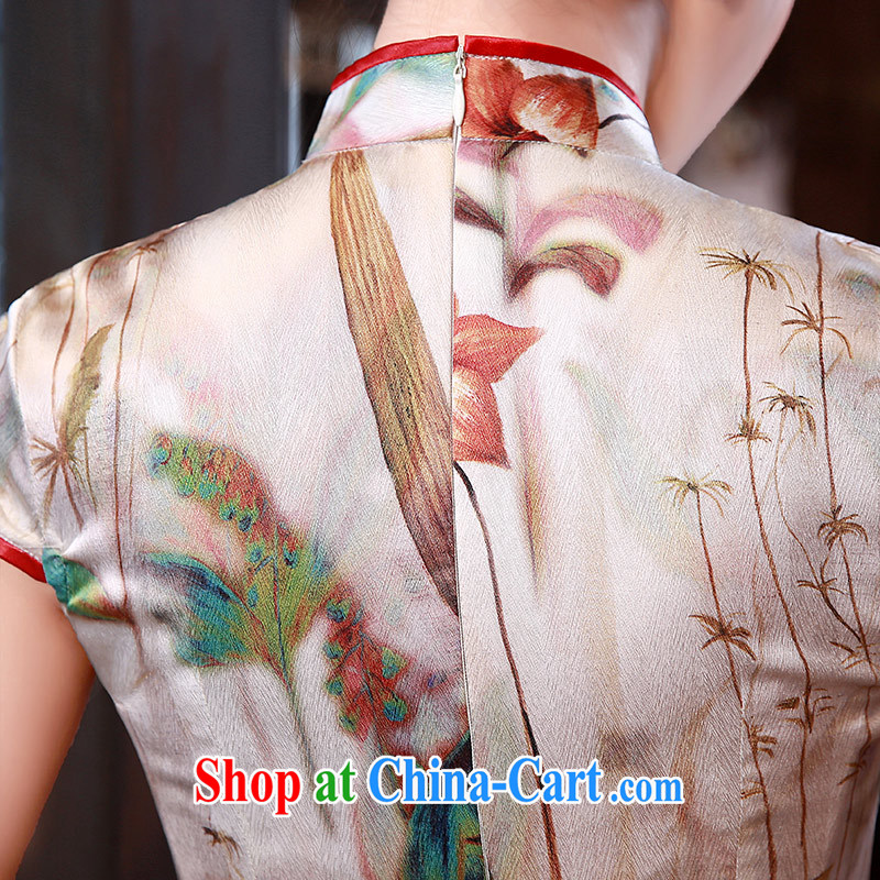 Silk Dresses 2015 summer New Daily Beauty retro improved Silk Cheongsam dress Q 1058 XXL suit, Jessica (jessica han), online shopping