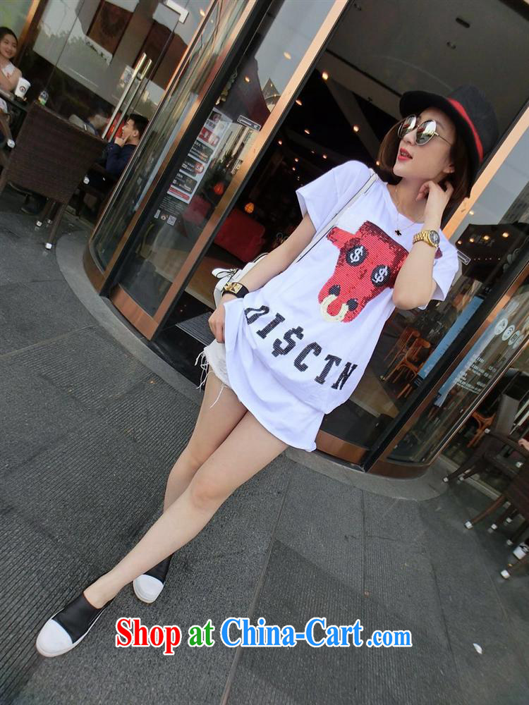 Ya-ting store 2015 new summer color, cow-head picture long T black L pictures, price, brand platters! Elections are good character, the national distribution, so why buy now enjoy more preferential! Health