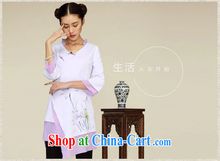 Mr Henry Tang, Ramadan 2015 improved the service is not in the Rules, long Ethnic Wind retro female Chinese T-shirt white XL pictures, price, brand platters! Elections are good character, the national distribution, so why buy now enjoy more preferential! Health