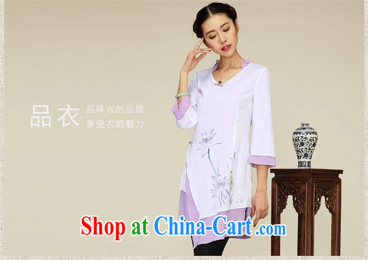 Mr Henry Tang, Ramadan 2015 improved the service is not in the Rules, long Ethnic Wind retro female Chinese T-shirt white XL pictures, price, brand platters! Elections are good character, the national distribution, so why buy now enjoy more preferential! Health