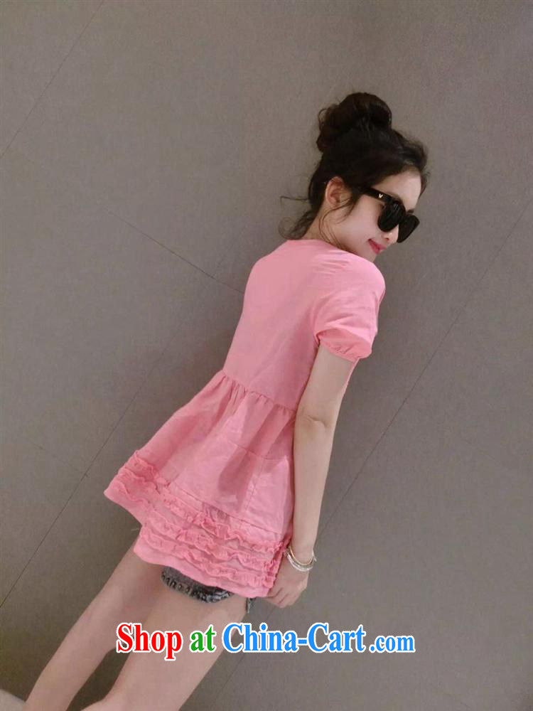 Ya-ting store 2015 new summer wear comfortable linen fabric the waist graphics thin design small shirt green L pictures, price, brand platters! Elections are good character, the national distribution, so why buy now enjoy more preferential! Health