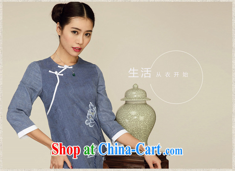 Mr Henry Tang, Ramadan 2015 Tang replace Ms. Yau Ma Tei cotton dress original improved Han-ethnic wind retro clothing Zen deep royal blue XL pictures, price, brand platters! Elections are good character, the national distribution, so why buy now enjoy more preferential! Health