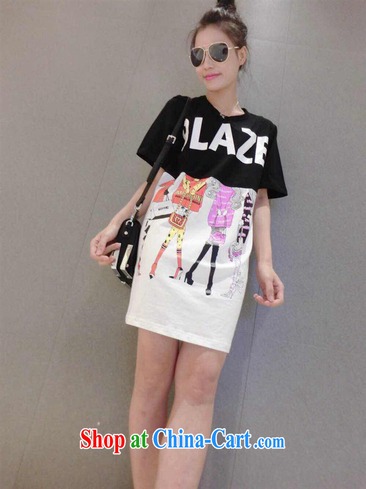 Ya-ting store 2015 spring letter stitching Beauty Figure long T pension black are code pictures, price, brand platters! Elections are good character, the national distribution, so why buy now enjoy more preferential! Health