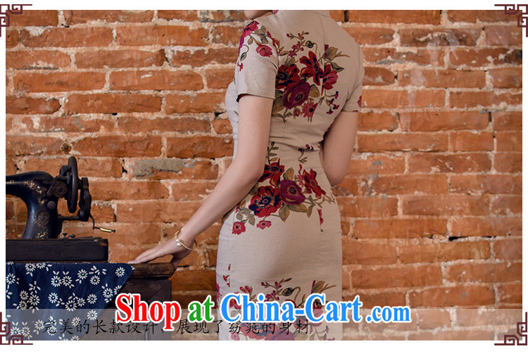 Shallow end female literary linen dresses hand-tie stylish short-sleeve long-dresses Lao JT 2063 full circle XXL pictures, price, brand platters! Elections are good character, the national distribution, so why buy now enjoy more preferential! Health