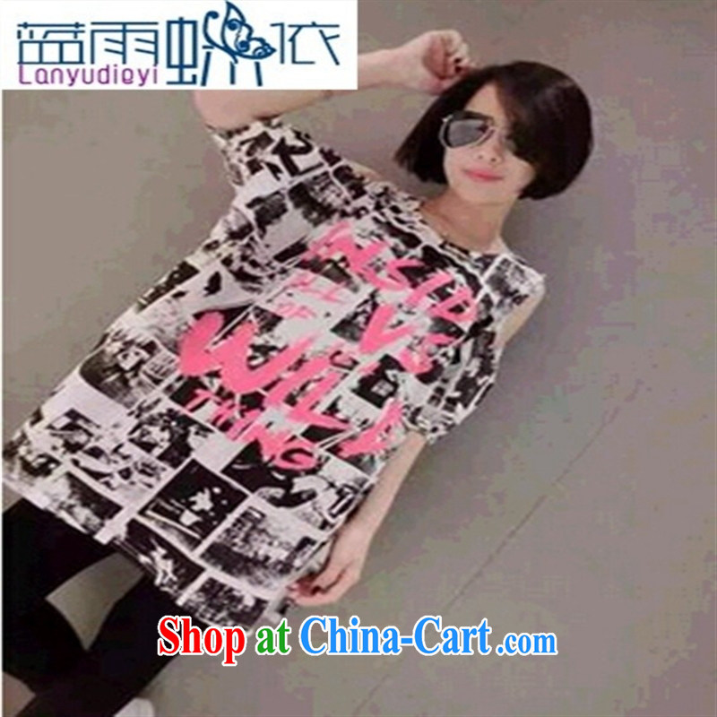 Ya-ting store 2015 new summer leisure trends magazine reported that the printed English 100 ground T-shirt picture color L