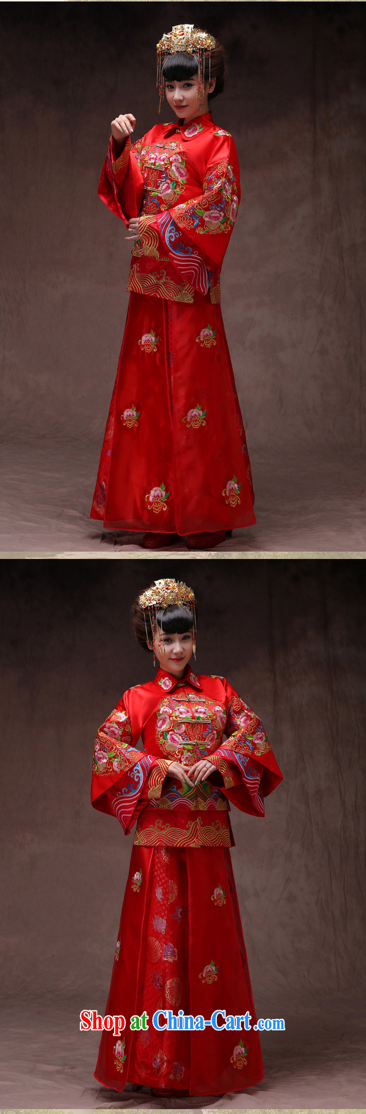 Su-wo family-su Wo service antique Chinese Soo Wo service bridal gown wedding toast clothing red cheongsam dragon costume dramas also married Yi spring and summer, the red L, pictures, price, brand platters! Elections are good character, the national distribution, so why buy now enjoy more preferential! Health