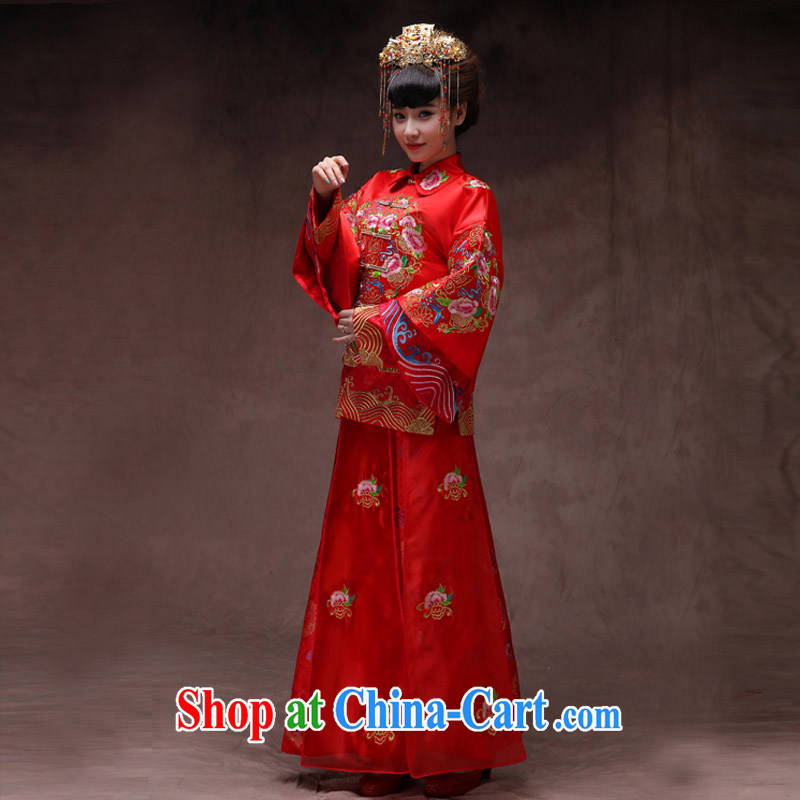 Su-wo family-su Wo service antique Chinese Soo Wo service bridal gown wedding toast clothing red cheongsam dragon costume dramas of marriage, spring and summer, the red L, Sau Wo saga, shopping on the Internet