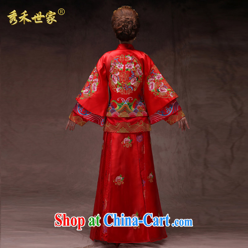 Su-wo family-su Wo service antique Chinese Soo Wo service bridal gown wedding toast clothing red cheongsam dragon costume dramas of marriage, spring and summer, the red L, Sau Wo saga, shopping on the Internet