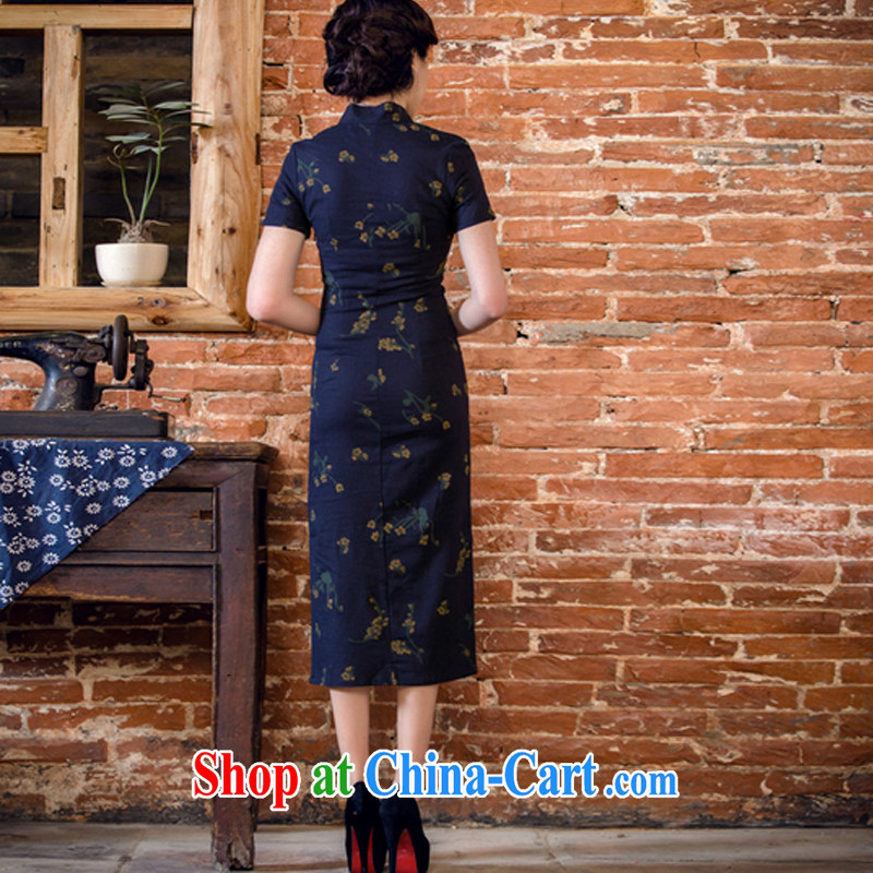 light at the Arts linen dresses hand-tie stylish short-sleeved Long low-power's cheongsam JT 2063 Samui Tsing XXL, light (at the end QM), and shopping on the Internet