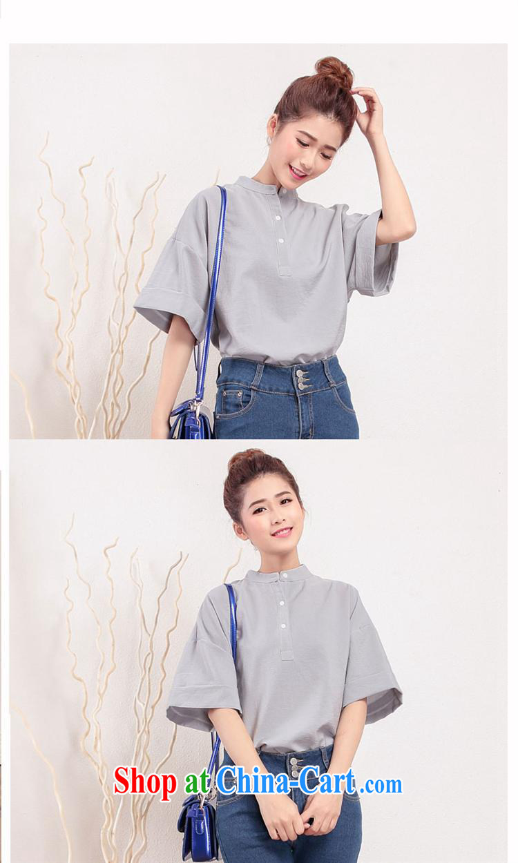 Black butterfly 93,302 #2015 summer new women short-sleeved solid-colored loose T-shirt shirt female gray are code pictures, price, brand platters! Elections are good character, the national distribution, so why buy now enjoy more preferential! Health