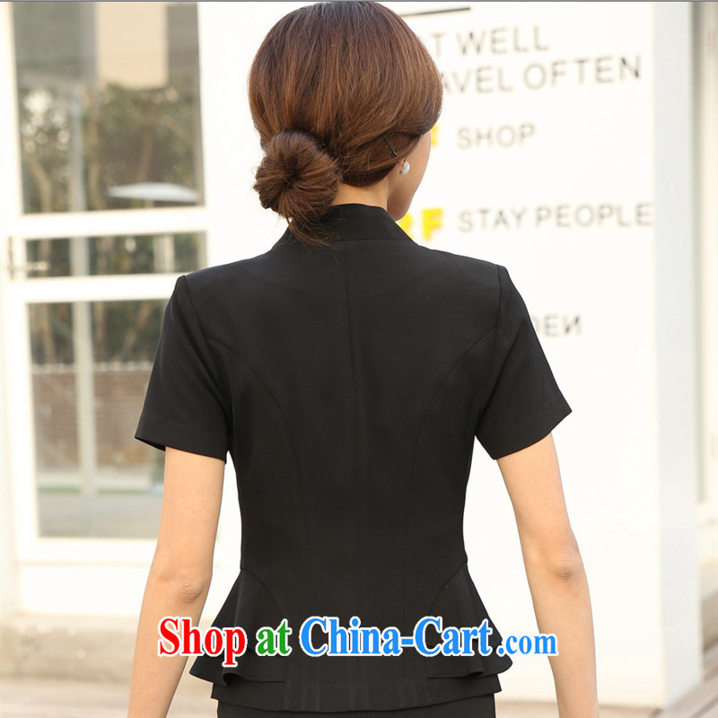 2015 spring and summer, career suit Korean version cultivating short-sleeved OL small suit white one piece snap-short-sleeved black suit black suit XXXXL, the day to assemble (meitianyihuan), and on-line shopping
