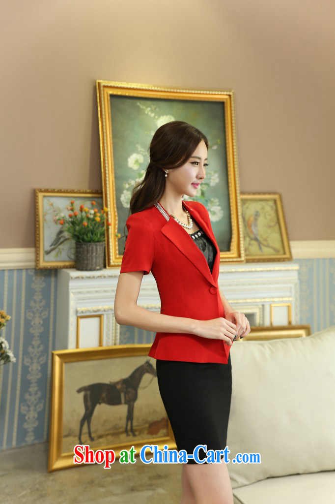 2015 spring and summer female set skirt OL cultivating the uniform female short-sleeve dress suits a kernel for small lapel red suit + Black Western dress XXXXL pictures, price, brand platters! Elections are good character, the national distribution, so why buy now enjoy more preferential! Health