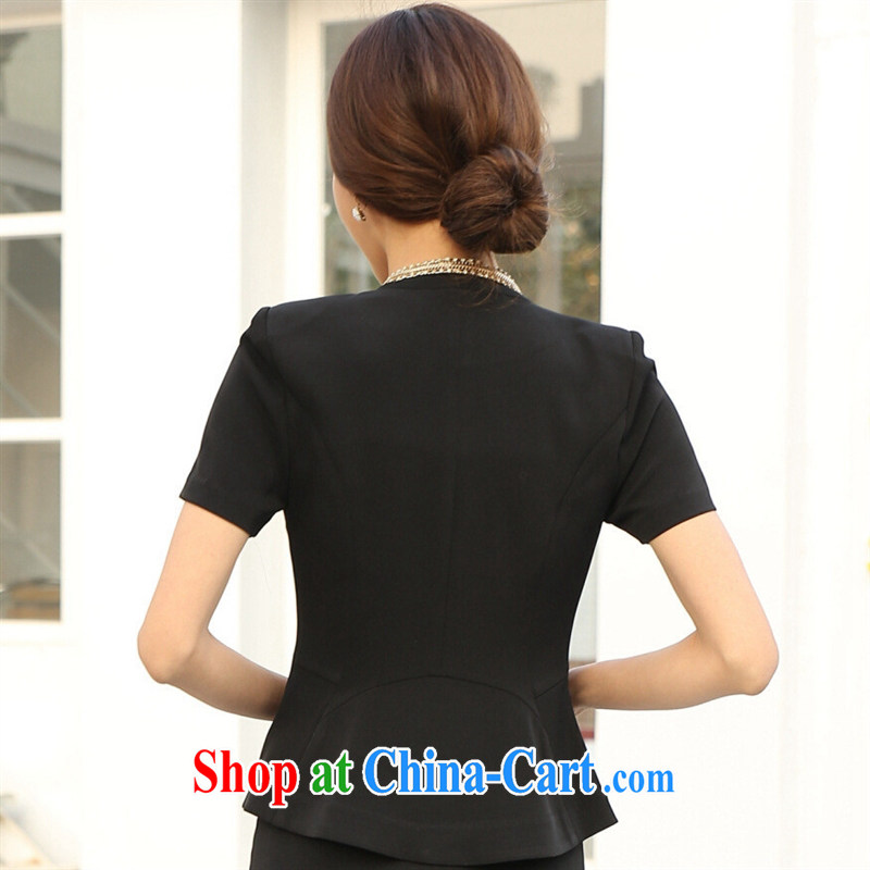 2015 spring and summer career women set skirt OL cultivating the uniform female short-sleeve dress suits a kernel for small lapel red suit + Black Western dress XXXXL, American day to assemble (meitianyihuan), online shopping