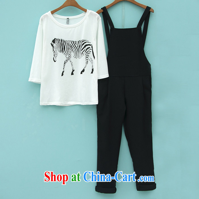 Black butterfly 93,429 #new spring and summer Korean female 100 7 ground-cuff zebra pattern T shirts shoulder straps two sets of picture color XL pictures, price, brand platters! Elections are good character, the national distribution, so why buy now enjoy more preferential! Health