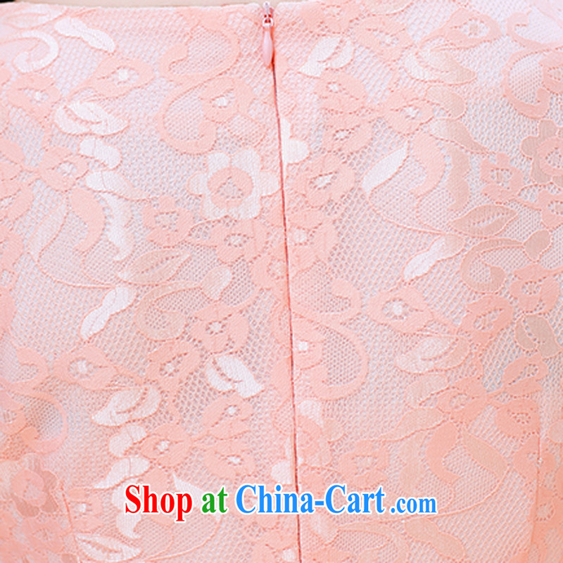 Summer 2015 new dresses, short skirts, Retro large, stylish and improved daily cheongsam embroidered dresses summer 1512 pink XXXL, Elizabeth Gil (SHAJINI), online shopping