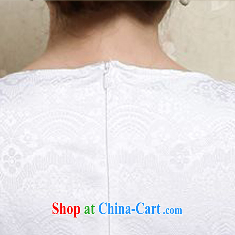 JA the 2015 summer on the new sleek improved cheongsam is not rules for short, Beauty packages and graphics thin cheongsam Chinese JAYT - 27 Blue on white flower XXL, JA, and shopping on the Internet