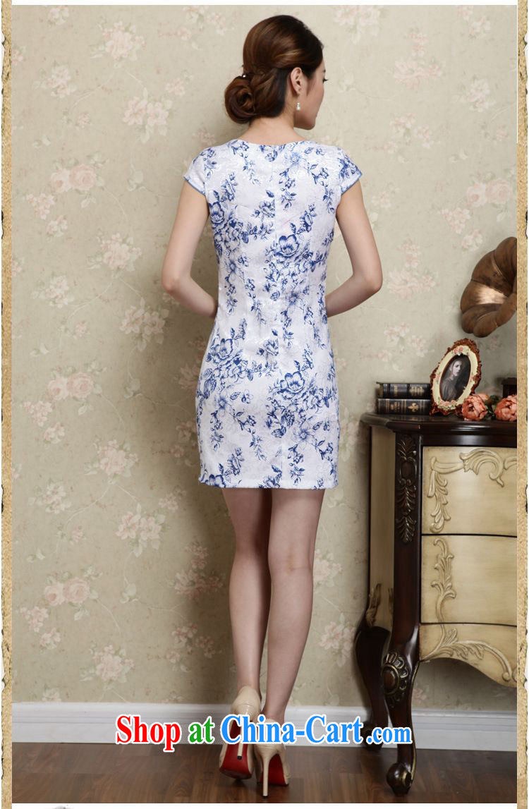 The JA summer 2015 new stylish and elegant improved cheongsam blue suit, Ms. aura cheongsam short cheongsam Sau San Tong load JAYT - 28 blue XXL pictures, price, brand platters! Elections are good character, the national distribution, so why buy now enjoy more preferential! Health