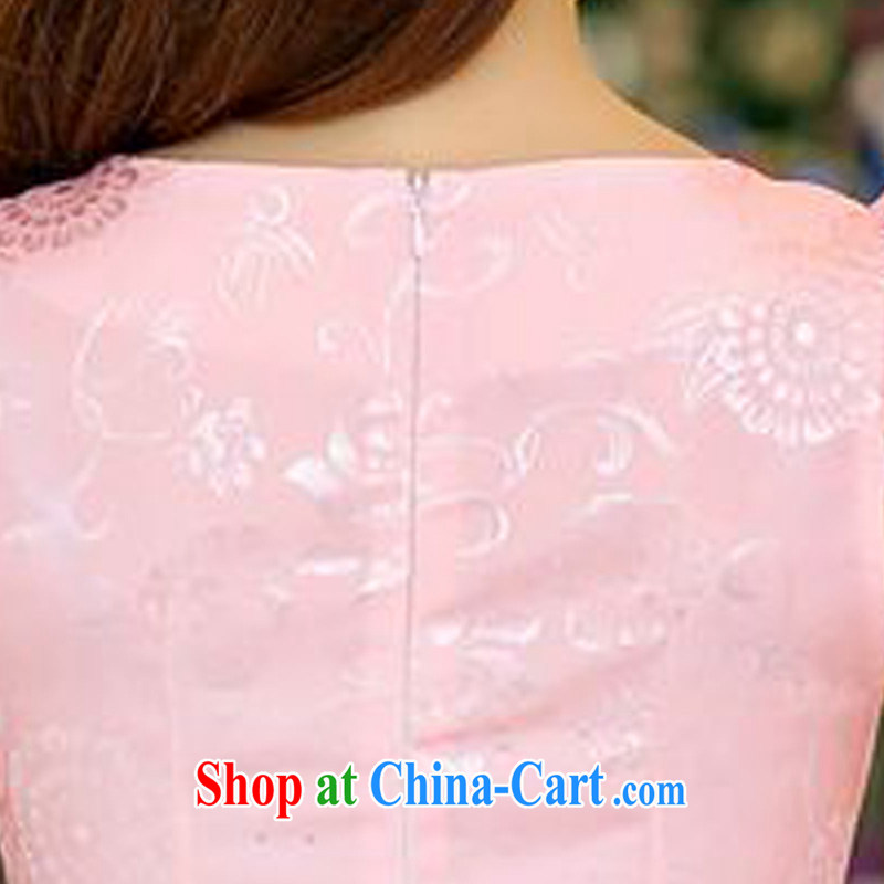 Tze-The 2015 summer on the new lady fashion improved cheongsam lace round-collar, flower cultivation, short cheongsam Chinese JAYT - 32 white XL, JA, and shopping on the Internet