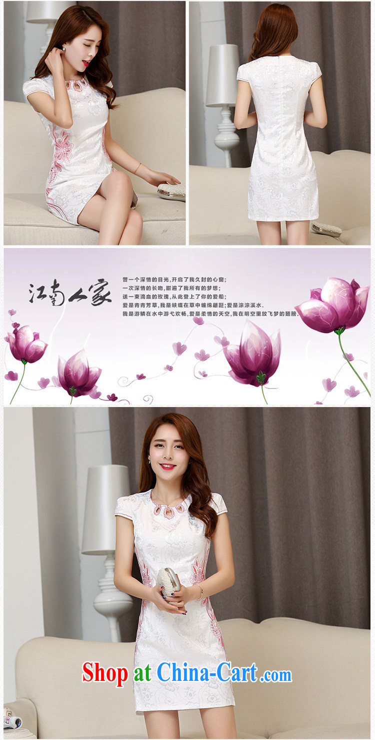 Covering the yarn everyday dresses dresses short 2015 new dresses spring and summer with improved stylish Beauty The Code women serving toast White Red XXL pictures, price, brand platters! Elections are good character, the national distribution, so why buy now enjoy more preferential! Health