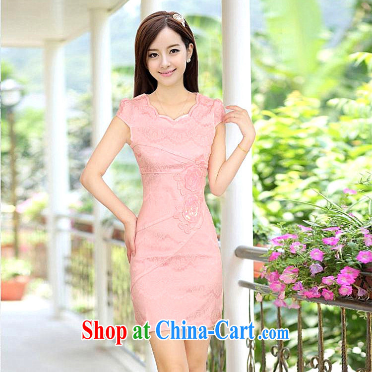 light at the summer short cotton dresses retro improved daily cheongsam dress elegance dresses AQE 8023 pink XXL pictures, price, brand platters! Elections are good character, the national distribution, so why buy now enjoy more preferential! Health
