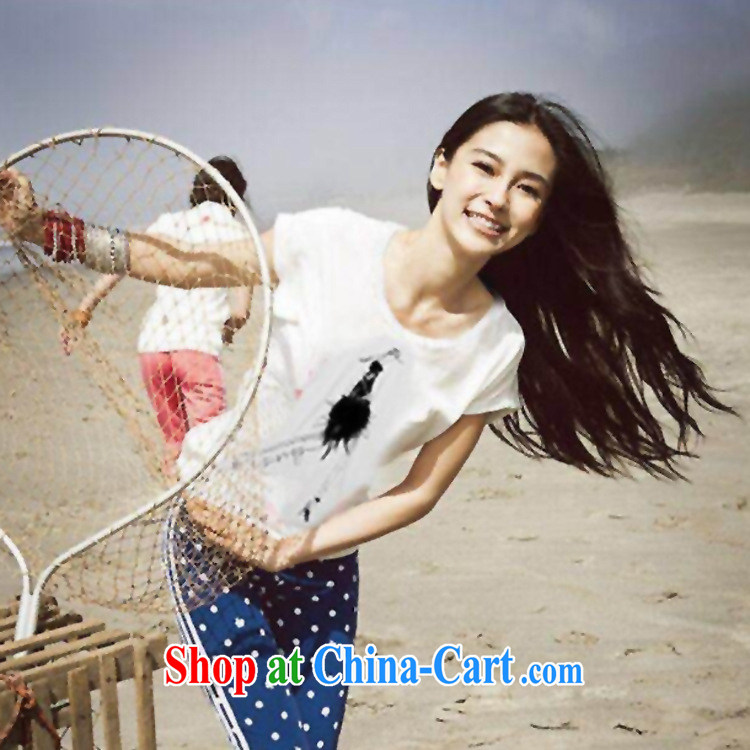 Ya-ting store stars with round-collar short-sleeved staple feather female T shirt T-shirt woman burglary, summer girl Y 37,453 white L pictures, price, brand platters! Elections are good character, the national distribution, so why buy now enjoy more preferential! Health