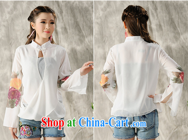 The poem, 2015 new hand-painted long-sleeved T-shirt cheongsam Chinese Spring Chinese Ethnic Wind women 7298 #black M pictures, price, brand platters! Elections are good character, the national distribution, so why buy now enjoy more preferential! Health