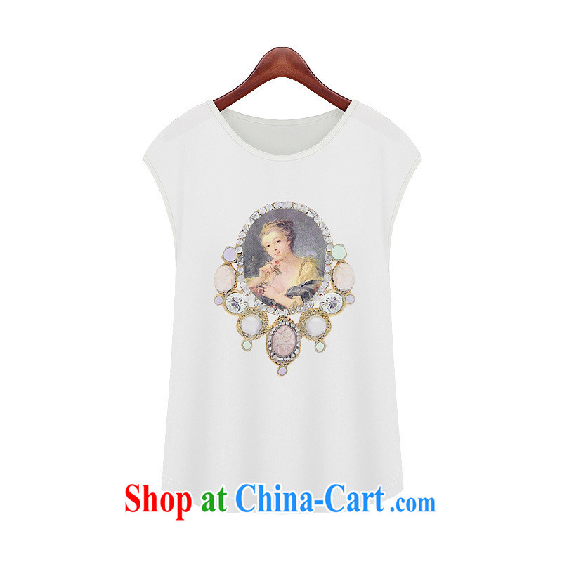 The European sites in summer 2015 ladies' fashion round collar sleeveless beauty picture hot picture T pension 5162 A click T pension XL, American day to gather (meitianyihuan), online shopping