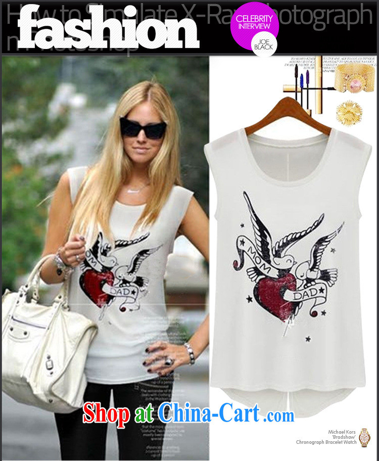 2015 the European site summer female T shirts sleeveless cotton shirt T European Women stamp T pension 5320 white XL pictures, price, brand platters! Elections are good character, the national distribution, so why buy now enjoy more preferential! Health