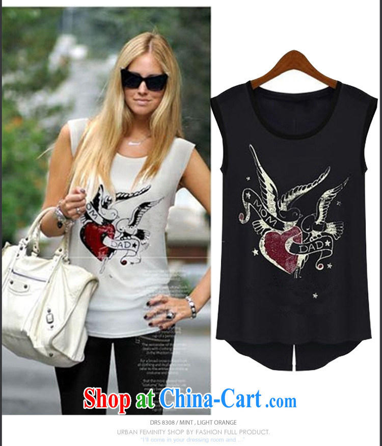 2015 the European site summer female T shirts sleeveless cotton shirt T European Women stamp T pension 5320 white XL pictures, price, brand platters! Elections are good character, the national distribution, so why buy now enjoy more preferential! Health