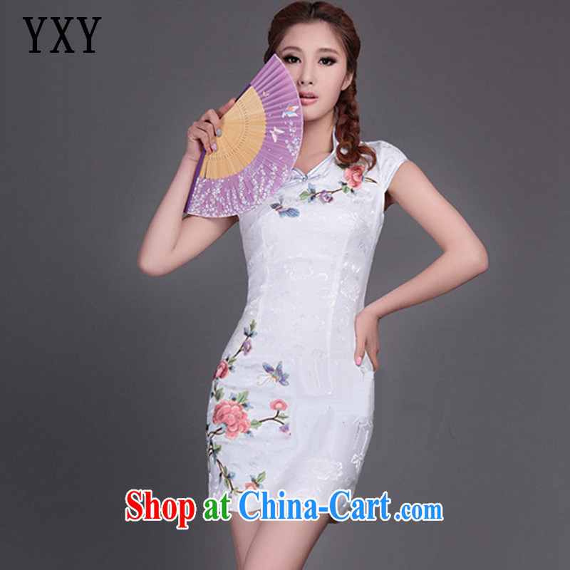 Stakeholders line cloud National wind beauty 9 color embroidery online flowers rich improved cheongsam Chinese JT 315 #pink XXL stakeholders, the cloud (YouThinking), and, on-line shopping