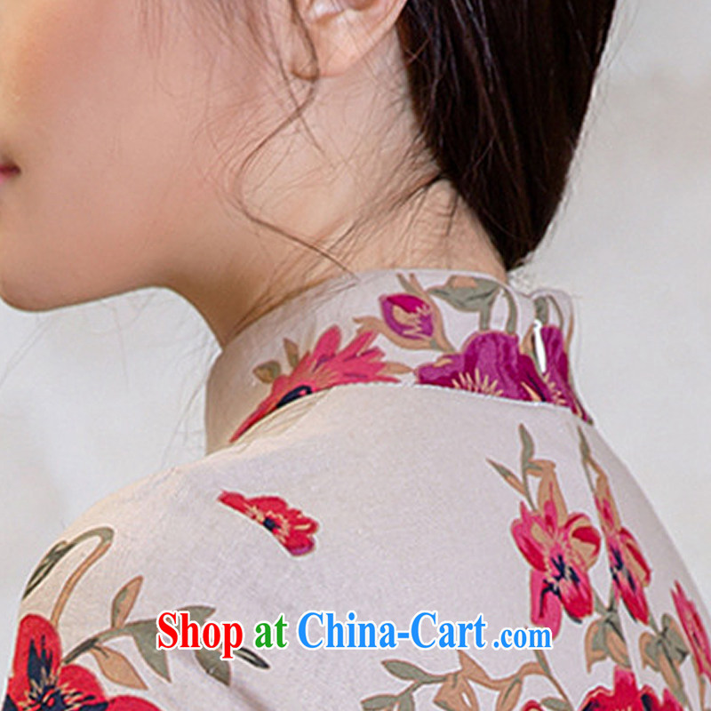Stakeholders line cloud flax arts retro improved campus Korea cheongsam dress JT 2088 full XXL stakeholders, the cloud (YouThinking), and, on-line shopping