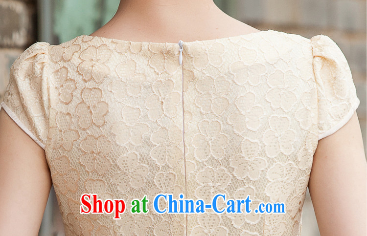 Feng Mya 2015 summer lace cheongsam stylish beauty dress Openwork hook flower cheongsam 1106 Lake blue XL pictures, price, brand platters! Elections are good character, the national distribution, so why buy now enjoy more preferential! Health
