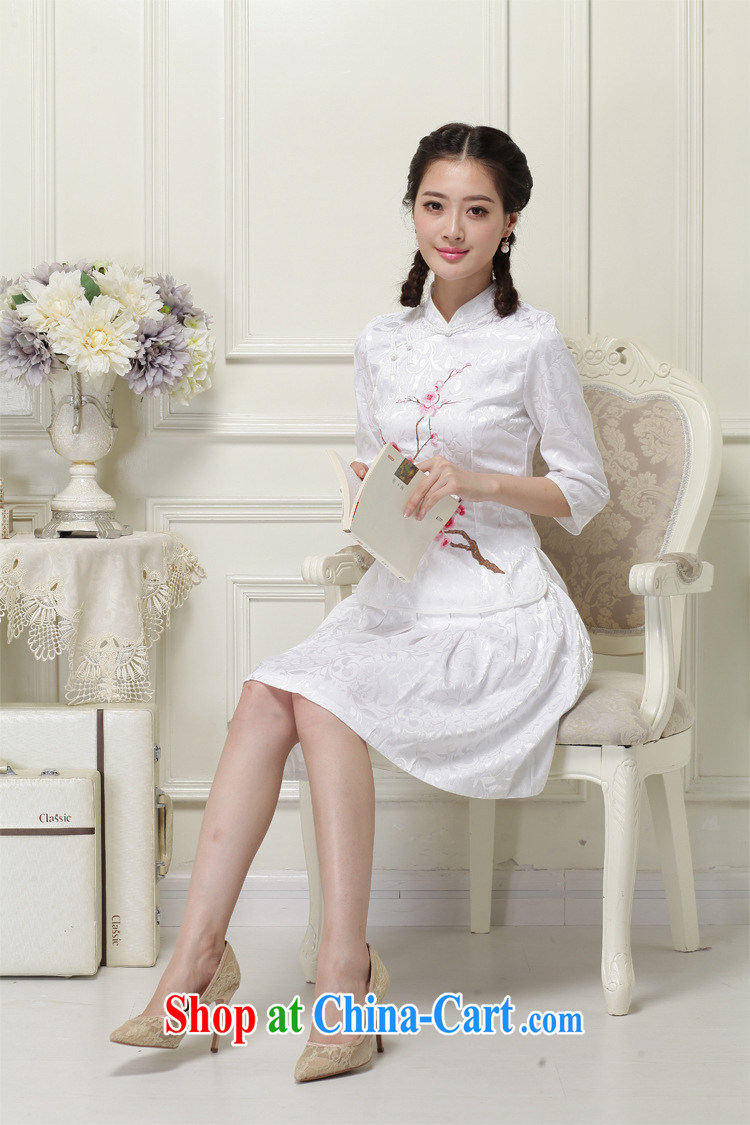 Stakeholders line cloud Chinese Ethnic Wind Arts in Brief about students with the collar cuff stamp two-piece dresses JT 1058 white XXL pictures, price, brand platters! Elections are good character, the national distribution, so why buy now enjoy more preferential! Health