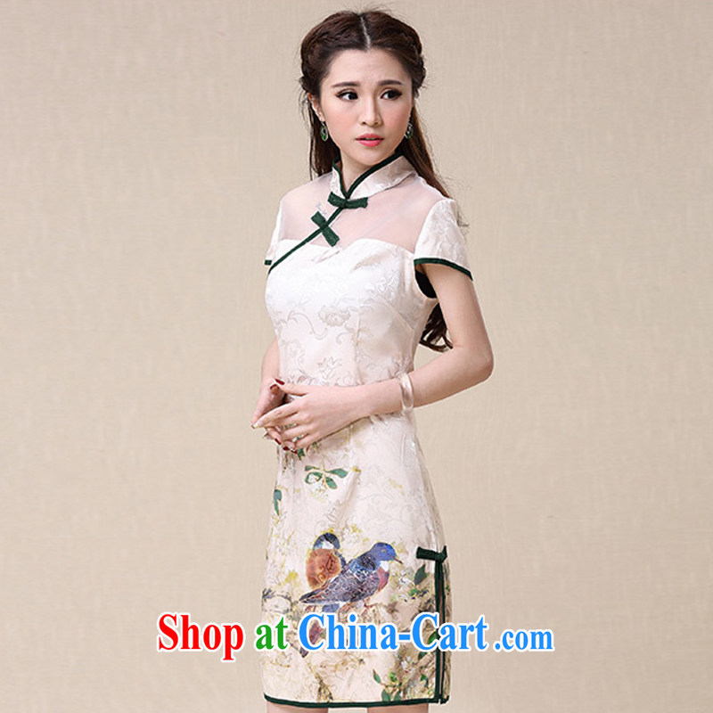 Alice Ho Miu Ling Nethersole maple summer 2015 Chinese wind National wind cultivating high-end elegant qipao 8952 photo color XXL, Feng Miao, shopping on the Internet