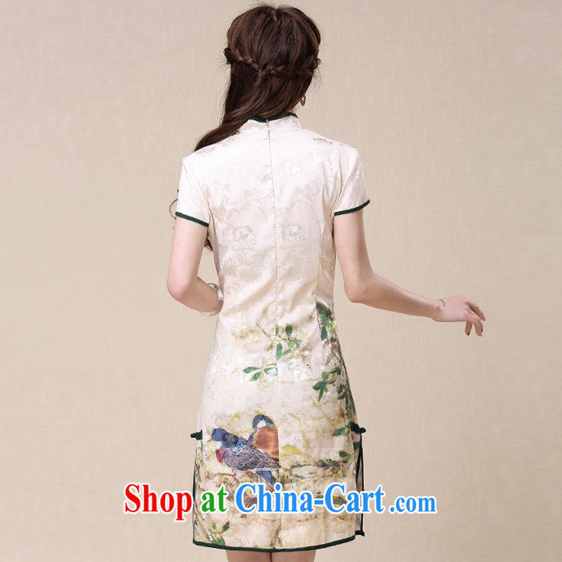 Alice Ho Miu Ling Nethersole maple summer 2015 Chinese wind National wind cultivating high-end elegant qipao 8952 photo color XXL, Feng Miao, shopping on the Internet