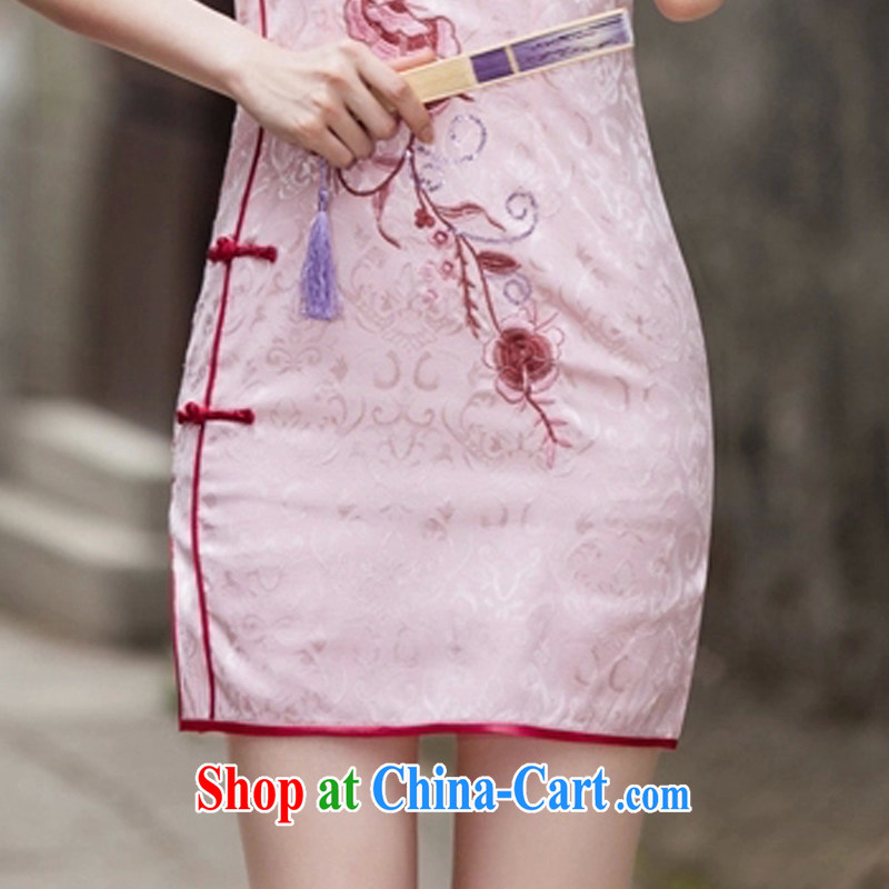 Alice Ho Miu Ling Nethersole maple summer 2015, Tang with retro improved stylish short cultivating daily outfit 1124 pink L, maple, and shopping on the Internet