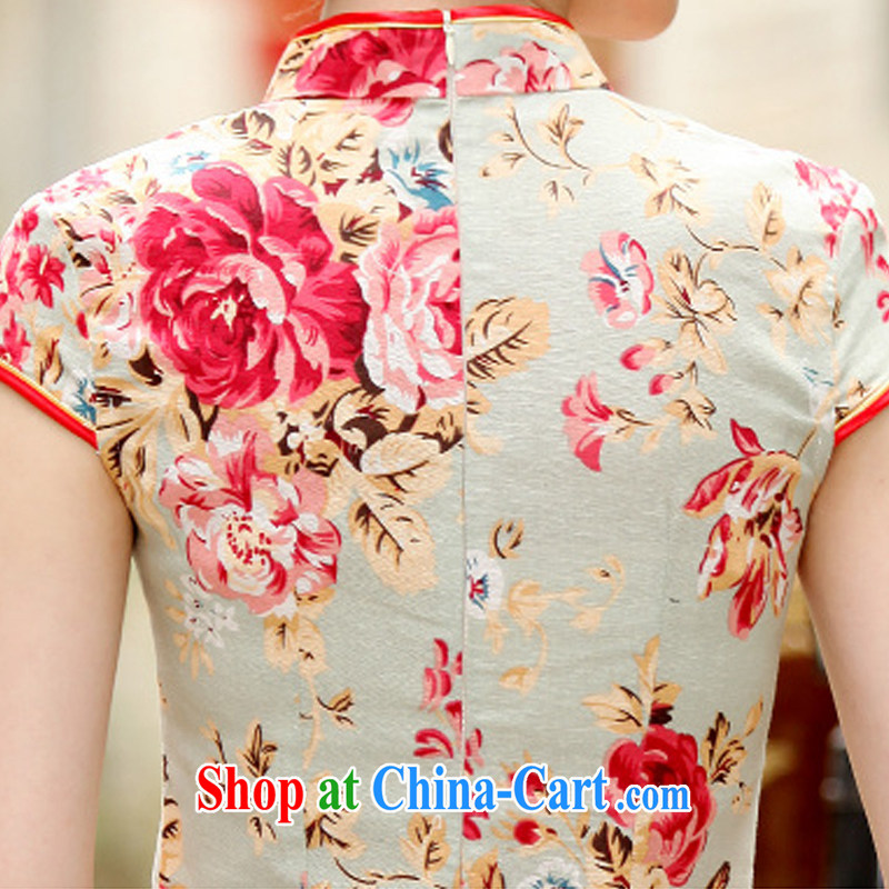 The Chou Lien-hsiang 2015 spring and summer new, elegant beauty, short cheongsam daily improved fashion cheongsam dress suit XL, the United States and Dr. Chou (MEILIANXIANG), online shopping