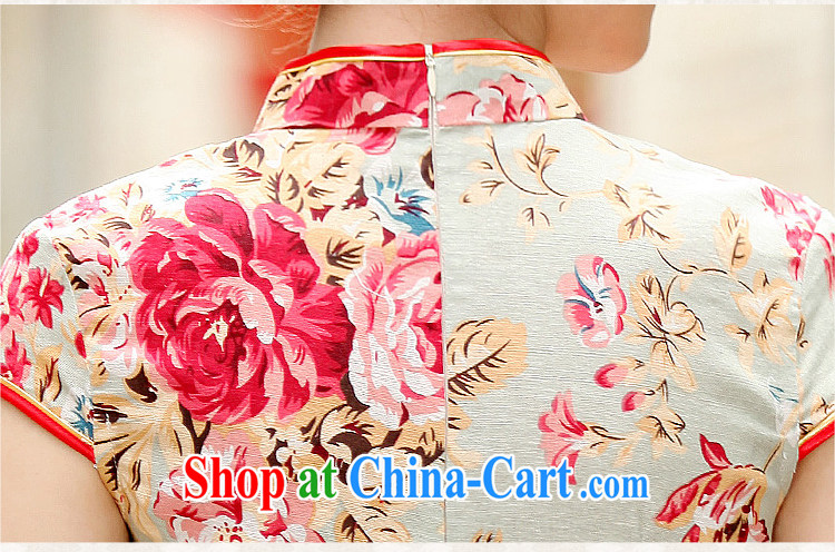 Clearly there is in accordance with Cabinet 2015 spring and summer new, elegant beauty, short cheongsam daily improved fashion cheongsam dress suit XL pictures, price, brand platters! Elections are good character, the national distribution, so why buy now enjoy more preferential! Health