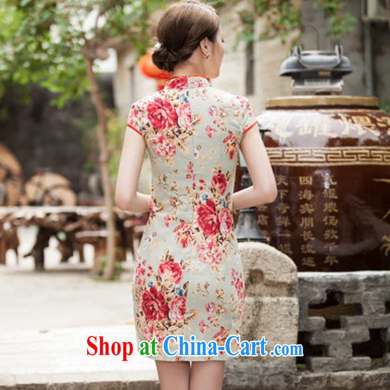 fragrance and beauty 2015 spring and summer new, elegant beauty, short cheongsam daily improved fashion cheongsam dress suit XL, the Hong Kong situation (XIANGQINGZI), and, on-line shopping