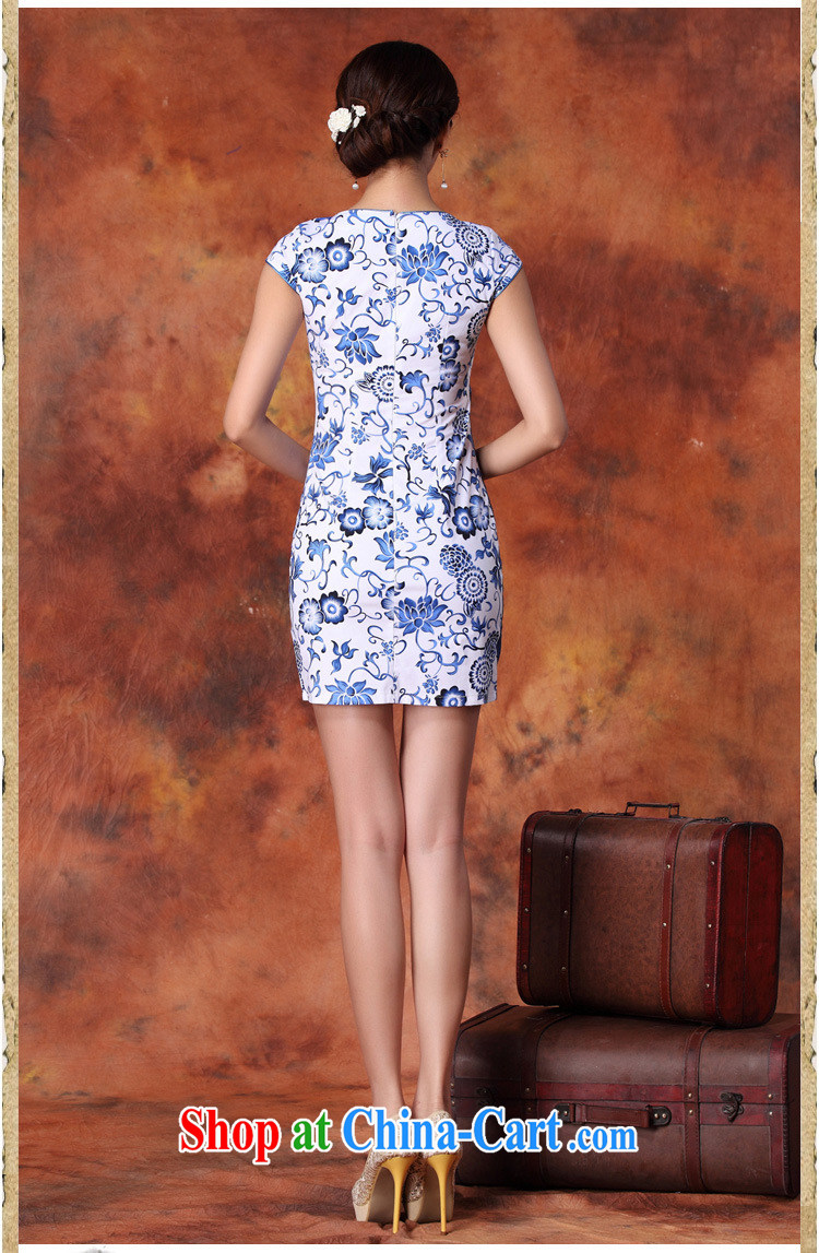 Stakeholders line cloud cotton stamp Beauty Fashion improved cheongsam Chinese JT 1019 blue S pictures, price, brand platters! Elections are good character, the national distribution, so why buy now enjoy more preferential! Health